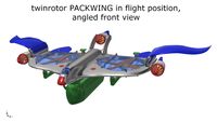 twinrotor packwing in flight position 1